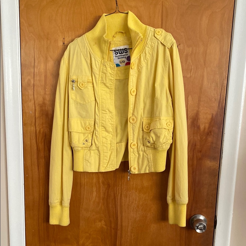 Streetwear Society Yellow Puffer Jacket